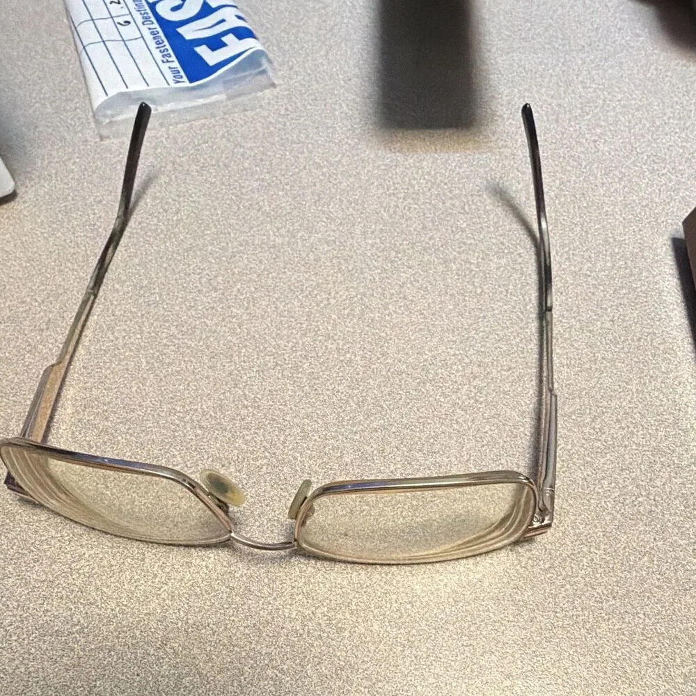 Wide Guyz LUCKY Rectangle Metal Eyeglass FRAMES Brown 60-17 150 Full Rim seepics